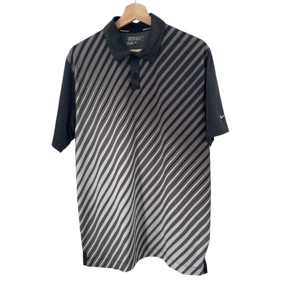 Nike Other - NIKE TW 2019 Dry Novelty Golf TourPolo, White/Sky Gray/Black Oxidized, Size M